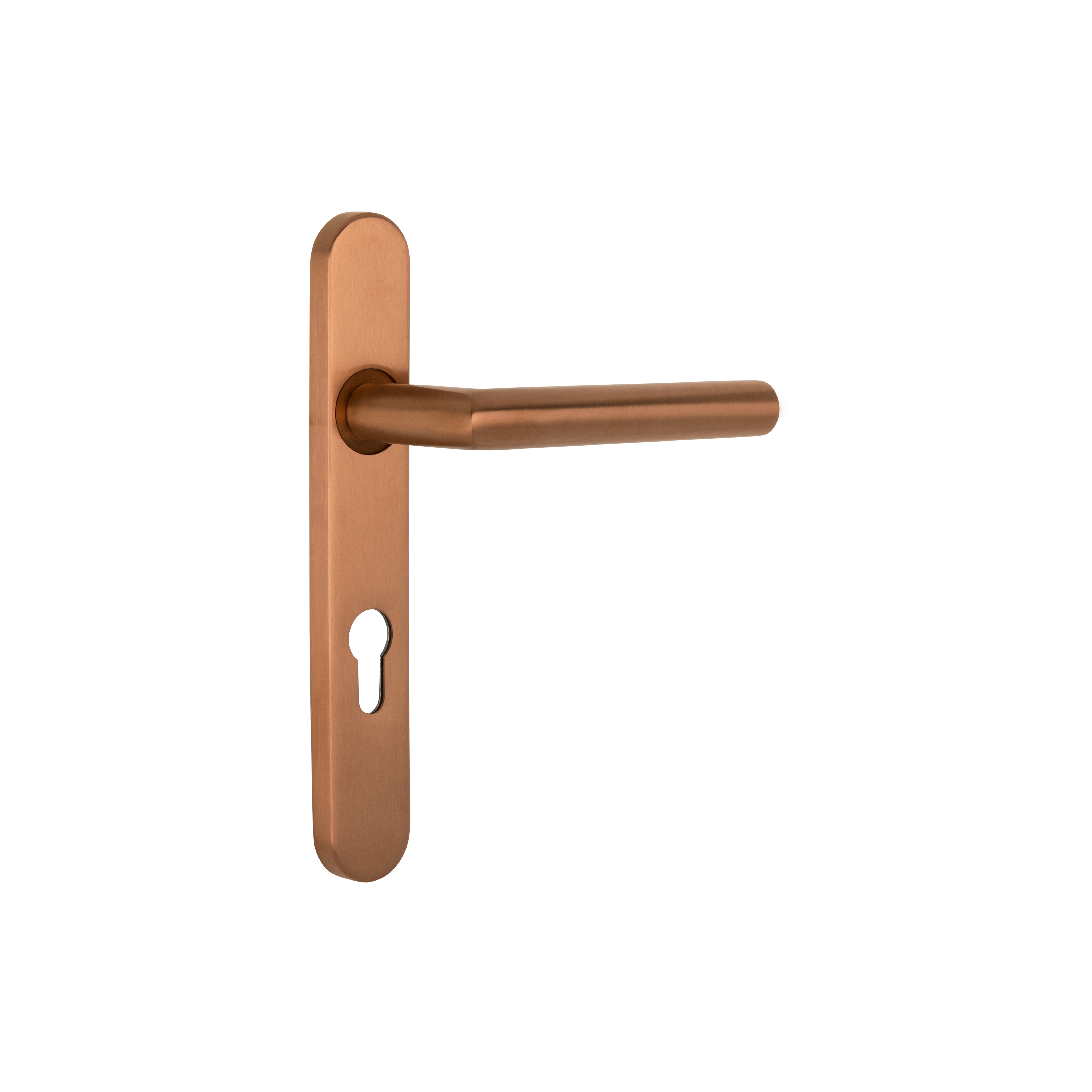 Davis Entry Door Handle - Brushed Copper