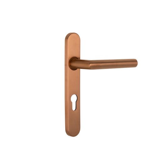 Davis Entry Door Handle - Brushed Copper