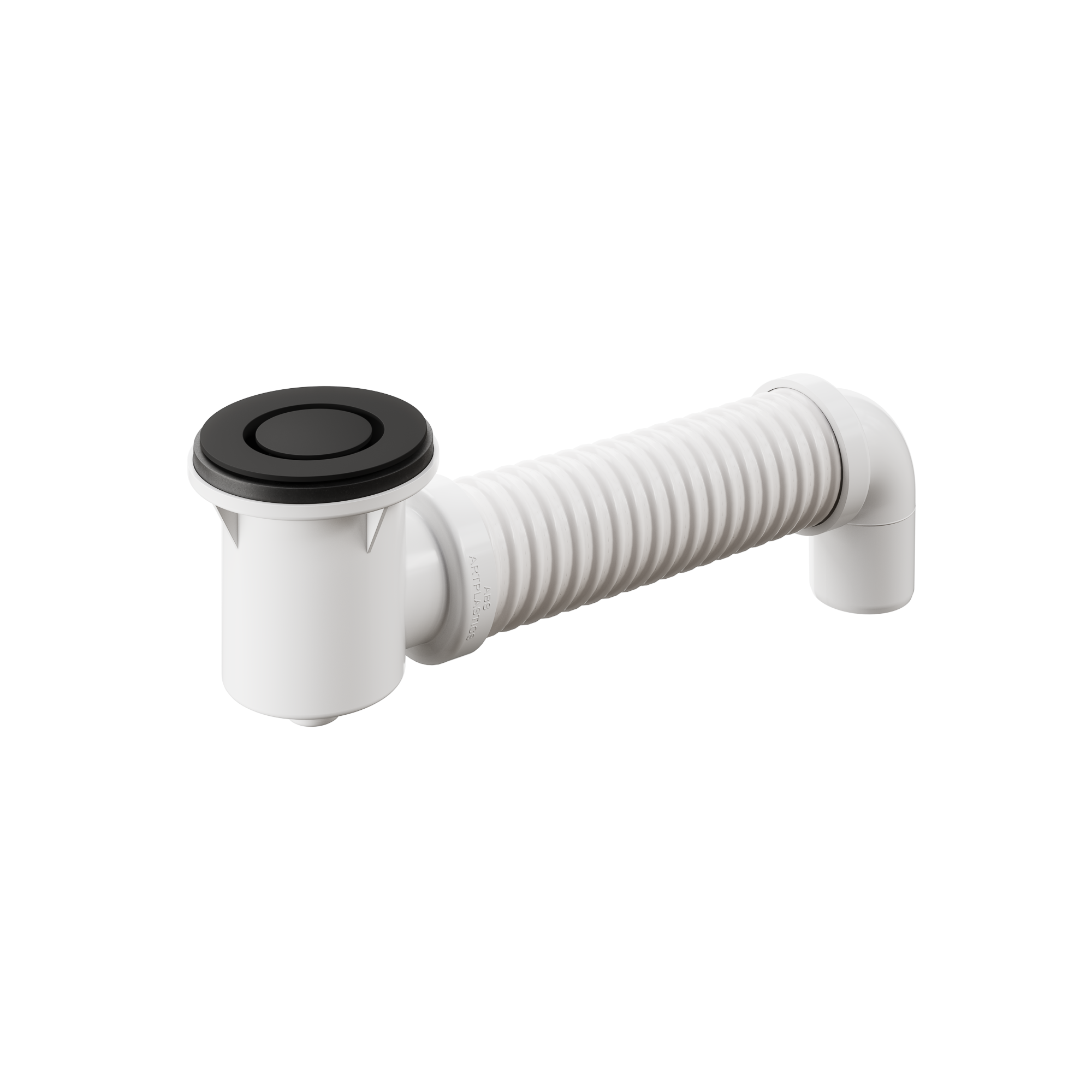 Bath Bend Pop Down with Connector - Matte Black