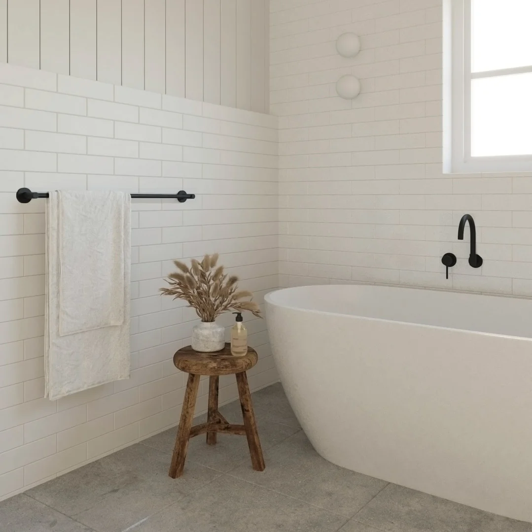 Cali Single towel Rail Matte-Black02 web