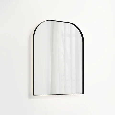 Arch Wall LED Mirror 600 x 750mm - Matte Black