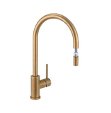 17257-Elysian-Commercial-Pull-Out-Kitchen-Mixer Side Antique-Aurum-1