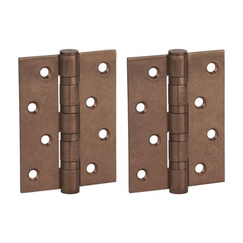 Ellis Butt Door Hinge Pair 100mm - Antique Bronze