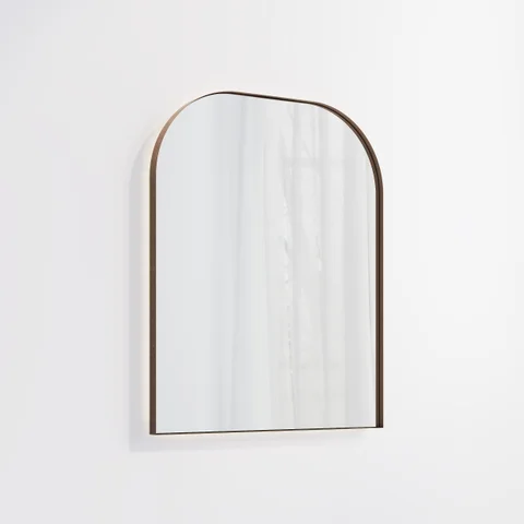 Arch Wall LED Mirror 600 x 750mm - Antique Bronze