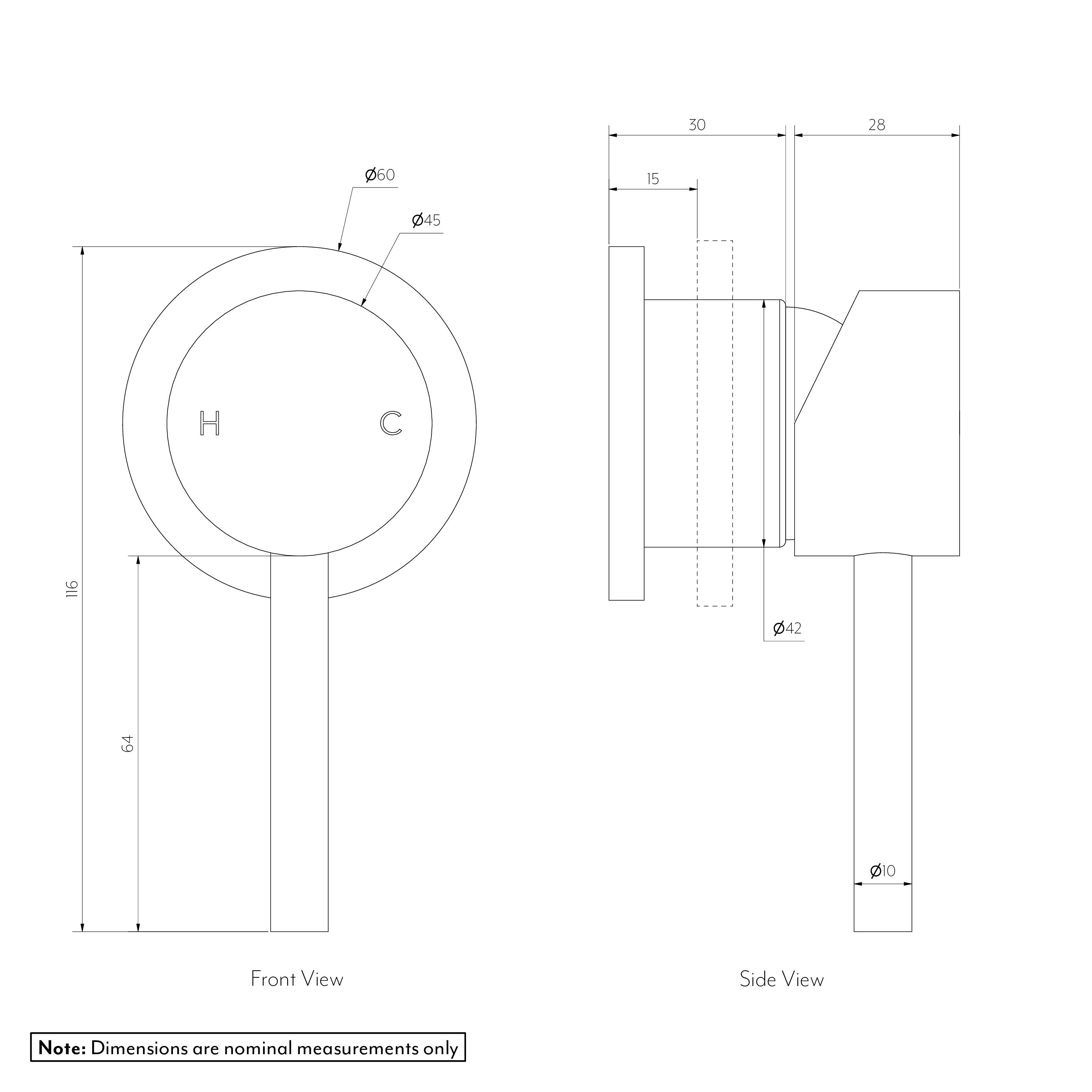 Sola Minimal Mixer Handle Kit SPEC