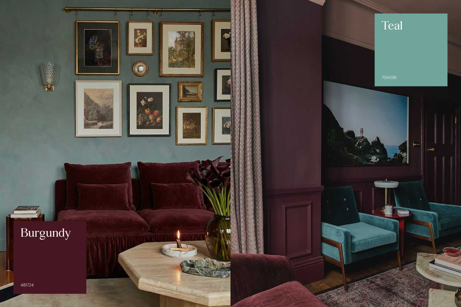 Interior Decoration Colour Combinations Burgundy Teal