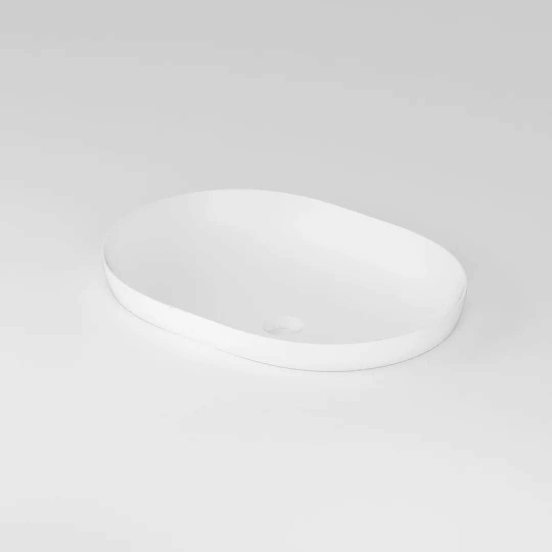 Kiva Semi Inset Basin - Matte White - Feature