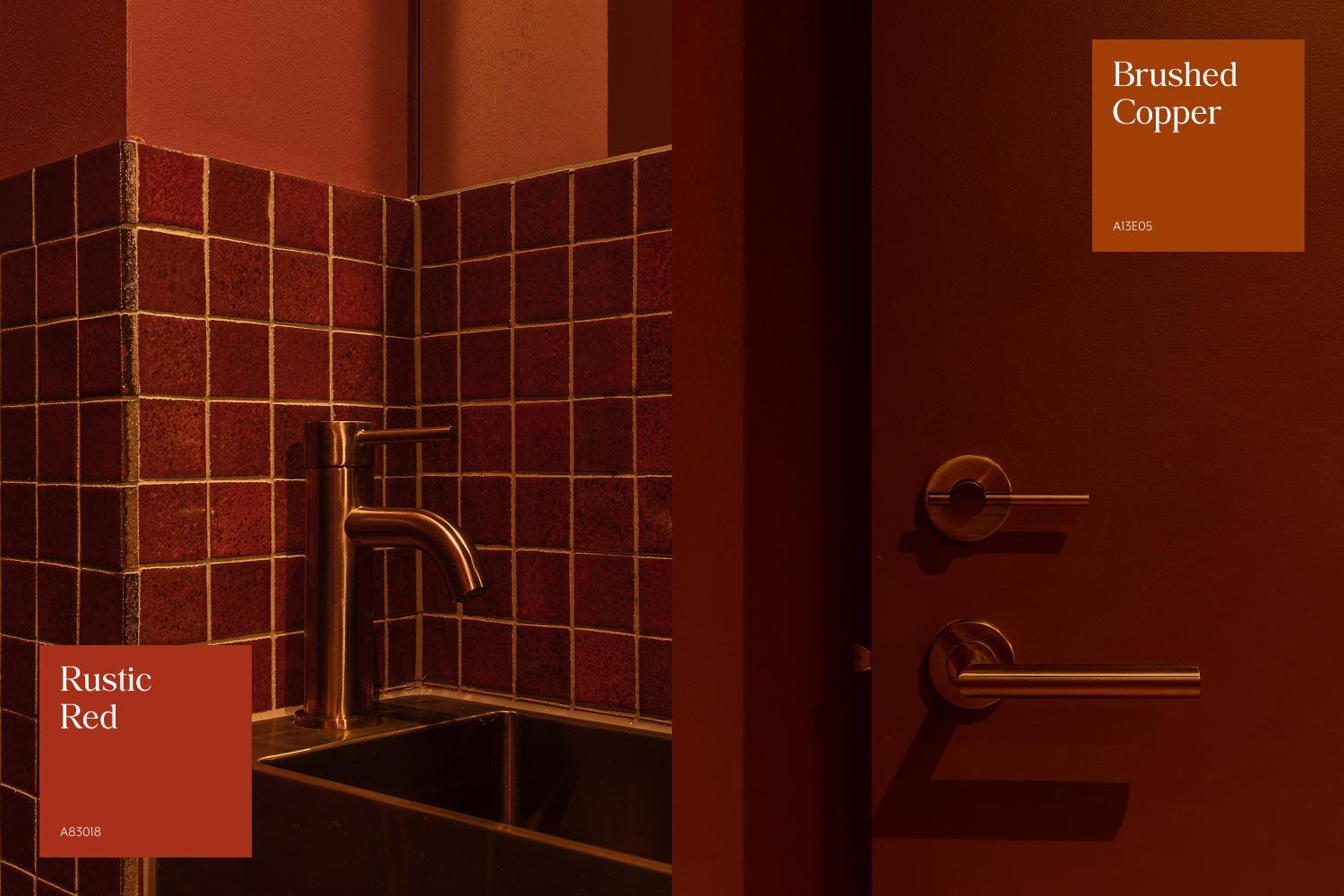 Interior Decoration Colour Combinations Rustic Red Brushed Copper