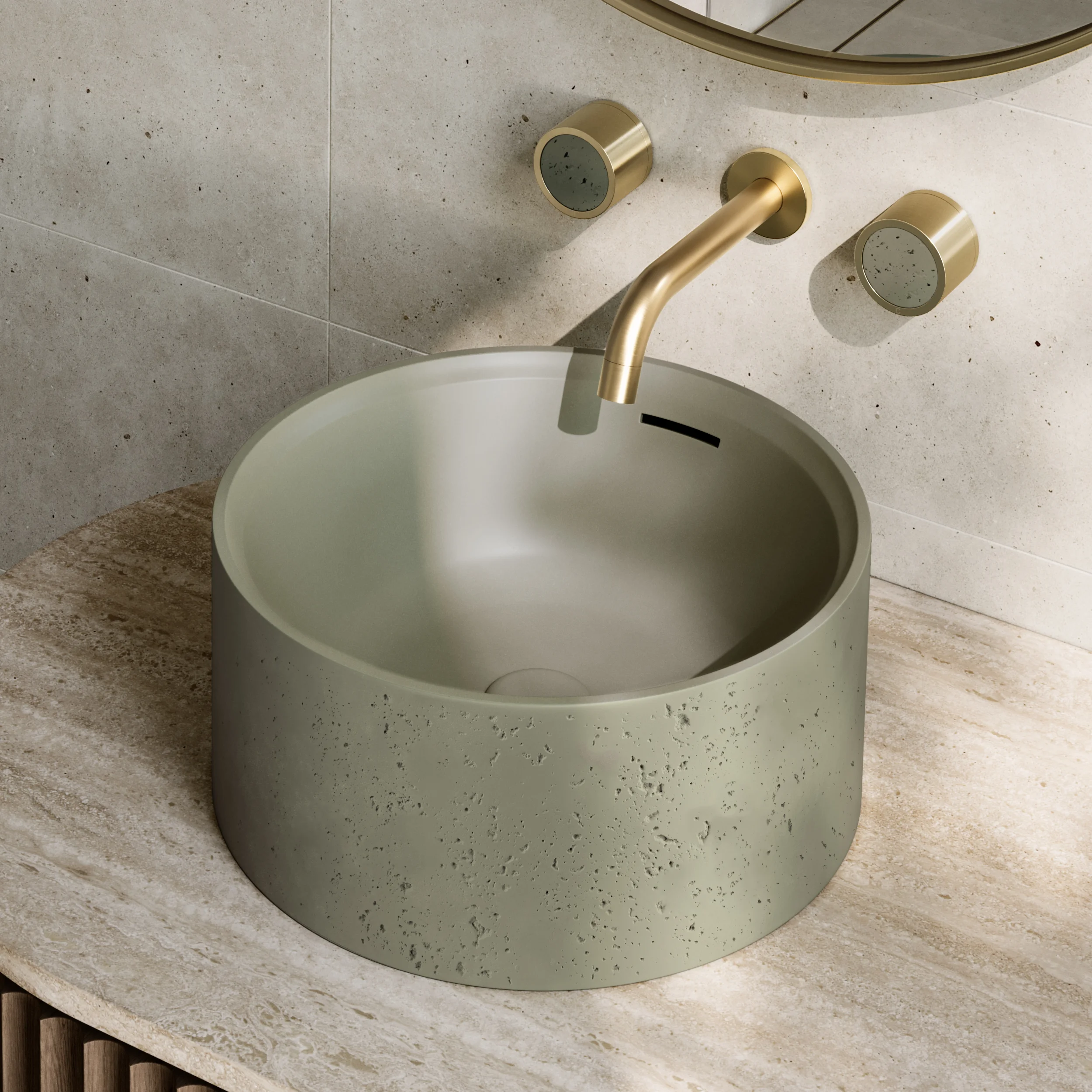 Atelis Concrete Basins Overflow-Sage