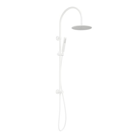 Elysian Gooseneck Shower Rail Set - White