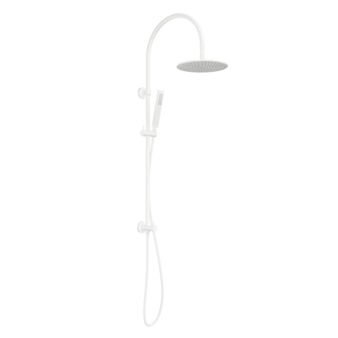 Elysian Gooseneck - Shower Rail Set - White