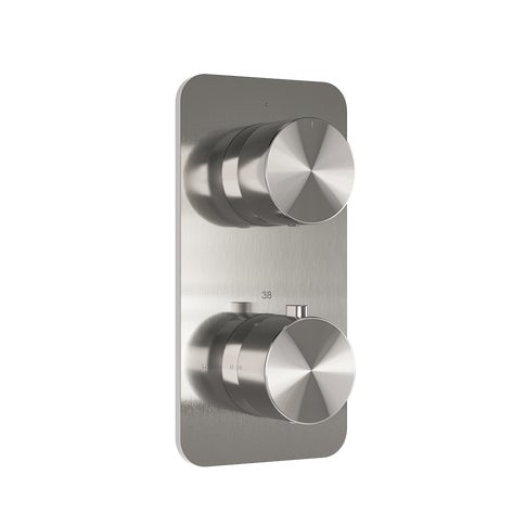 Milani Thermostatic Shower Mixer - Single Function - Brushed Nickel