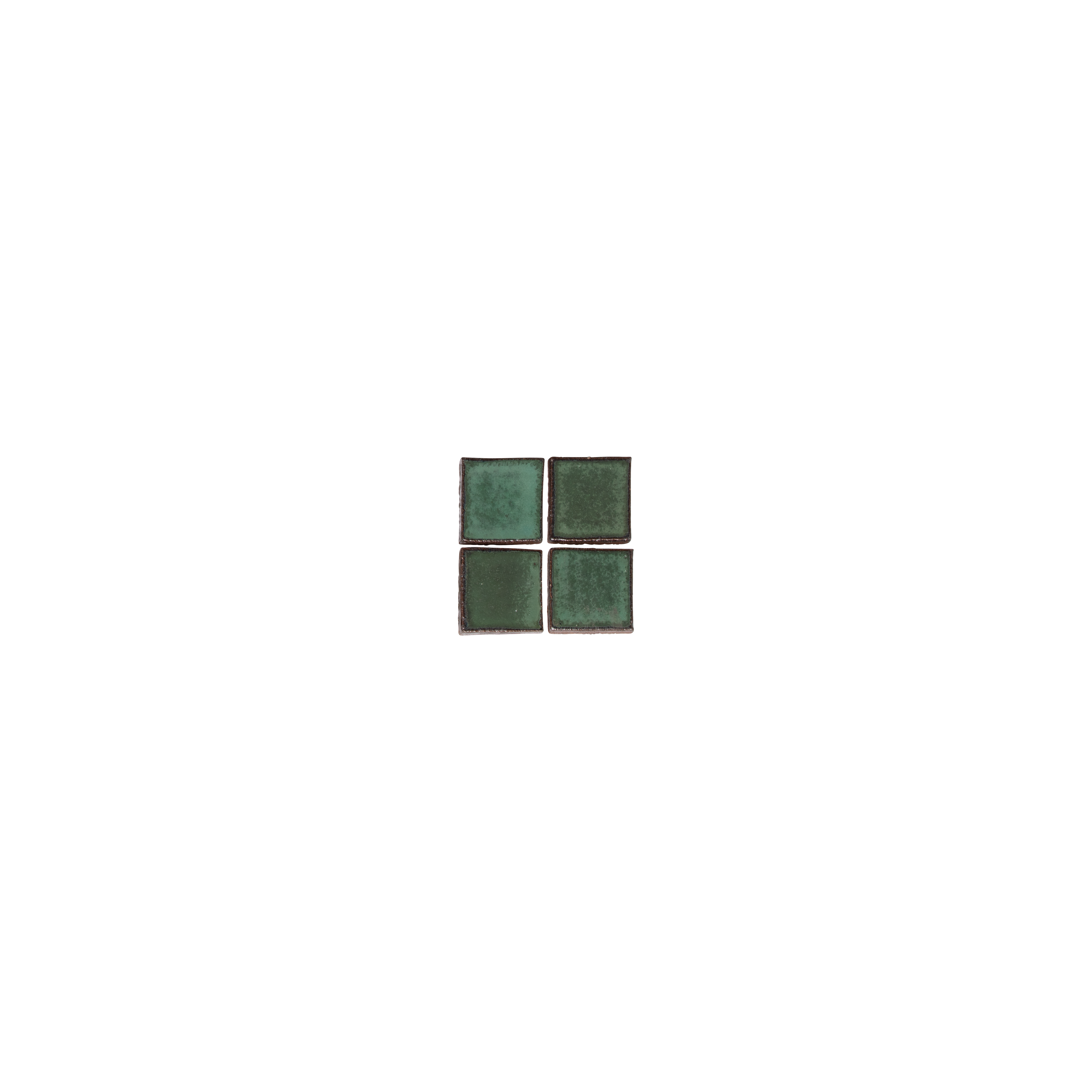 Miyako Handmade Square Mosaic Tile - Indigo Green (Sample)