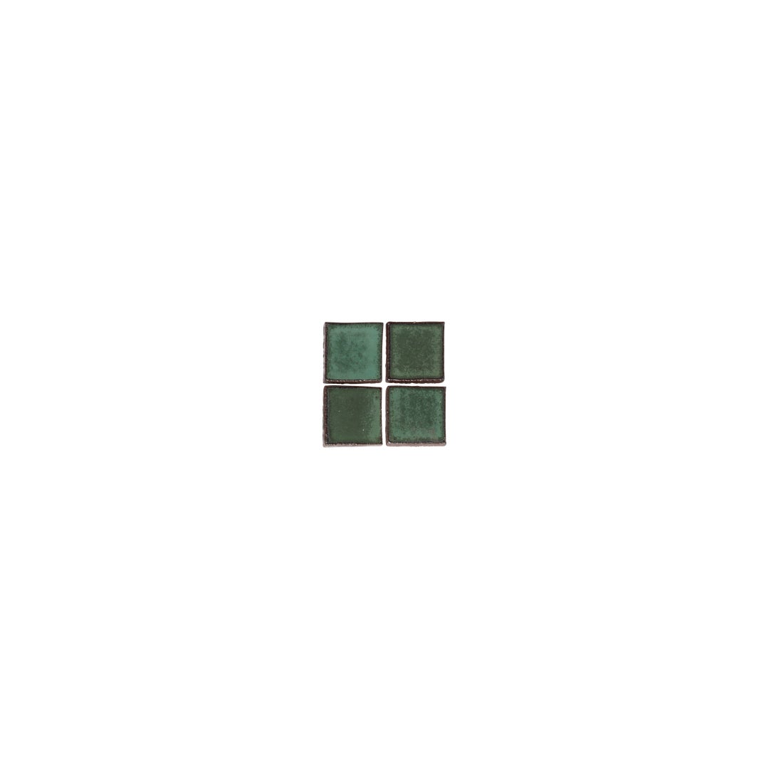 Miyako Handmade Square Mosaic Tile - Indigo Green (Sample)