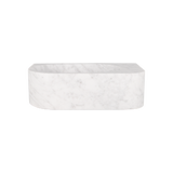 Pedra WallMounted Basin 400mm CarraraMarble Front 1