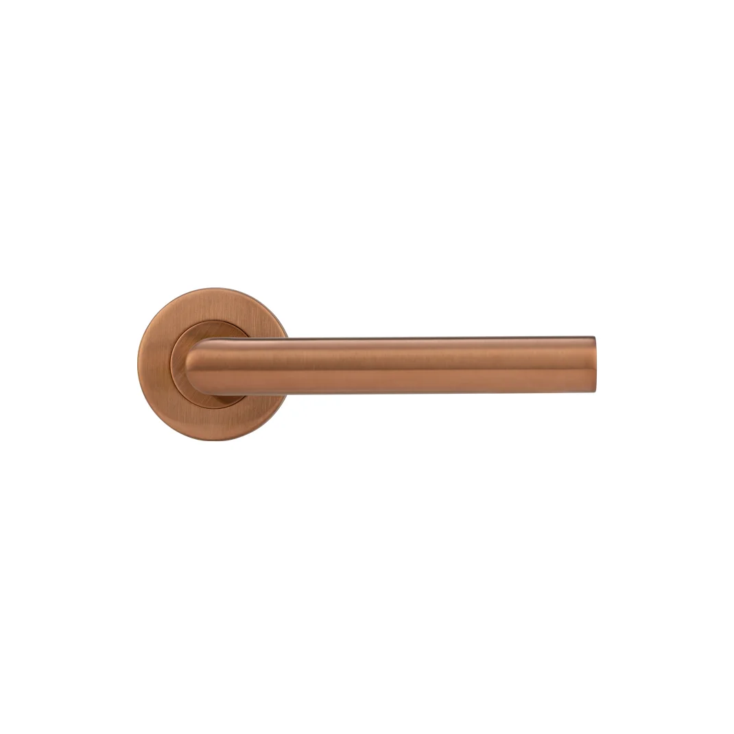 Davis Door Handle - Brushed Copper - Feature