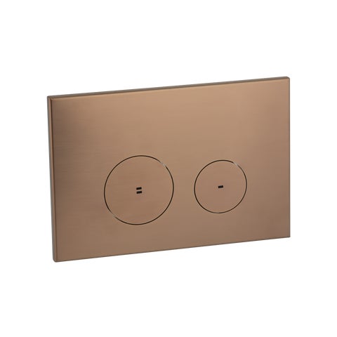 Zaaha Toilet Button & In-wall Cistern - Brushed Copper