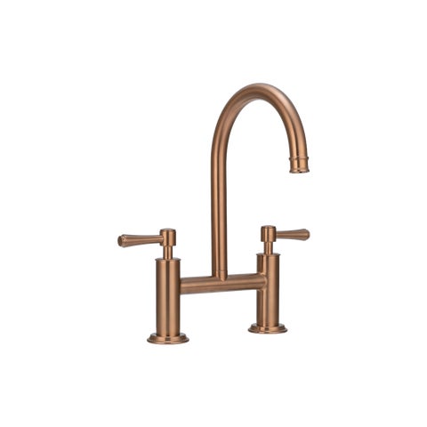 Kingsley Kitchen Bridge Mixer Tap - Brushed Copper
