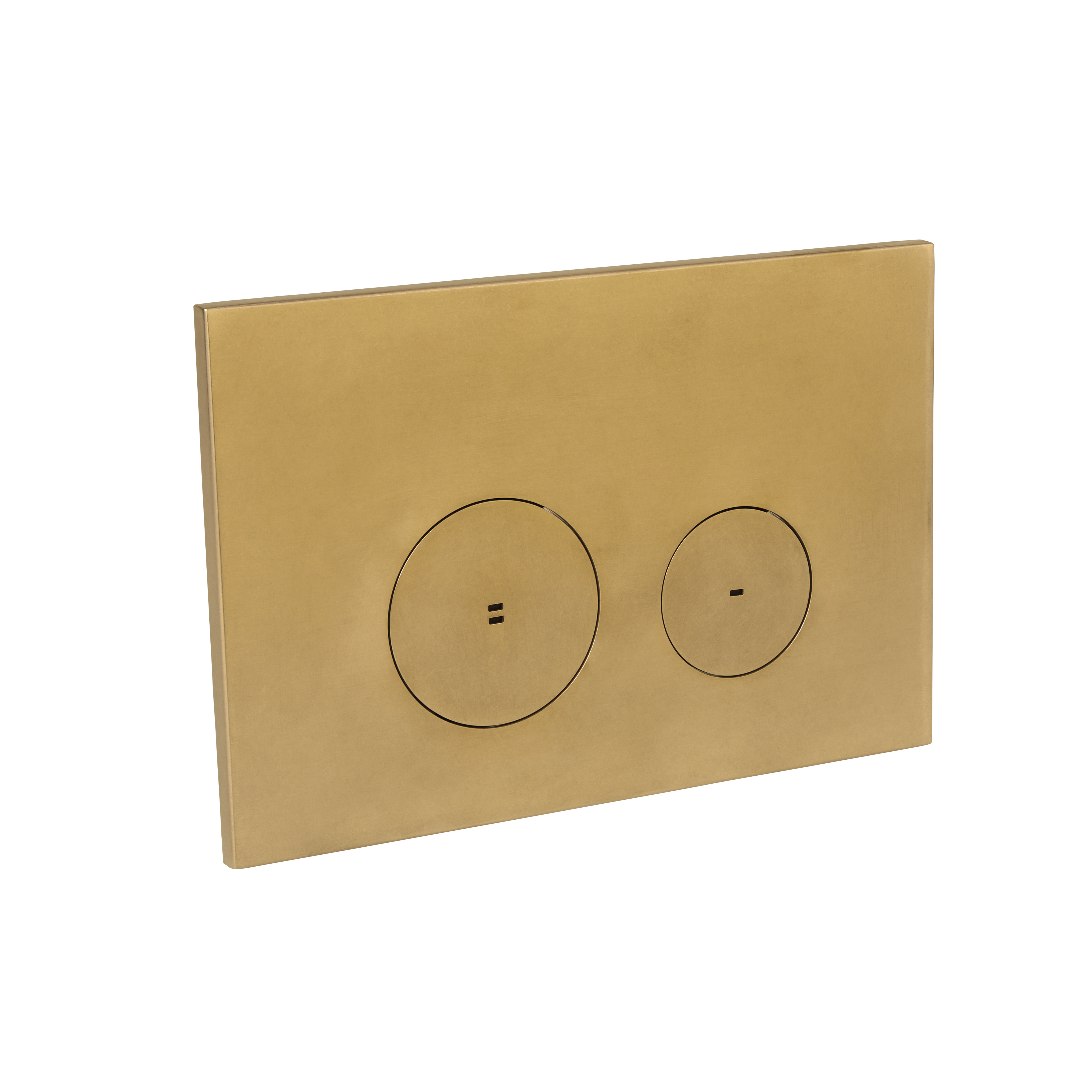 Zaaha Toilet Button & In-wall Cistern - Tumbled Aged Brass