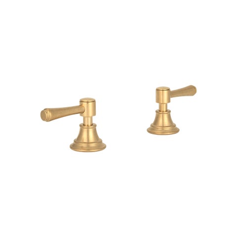 Kingsley Assembly Bench Mounted Taps - Tumbled Aged Brass