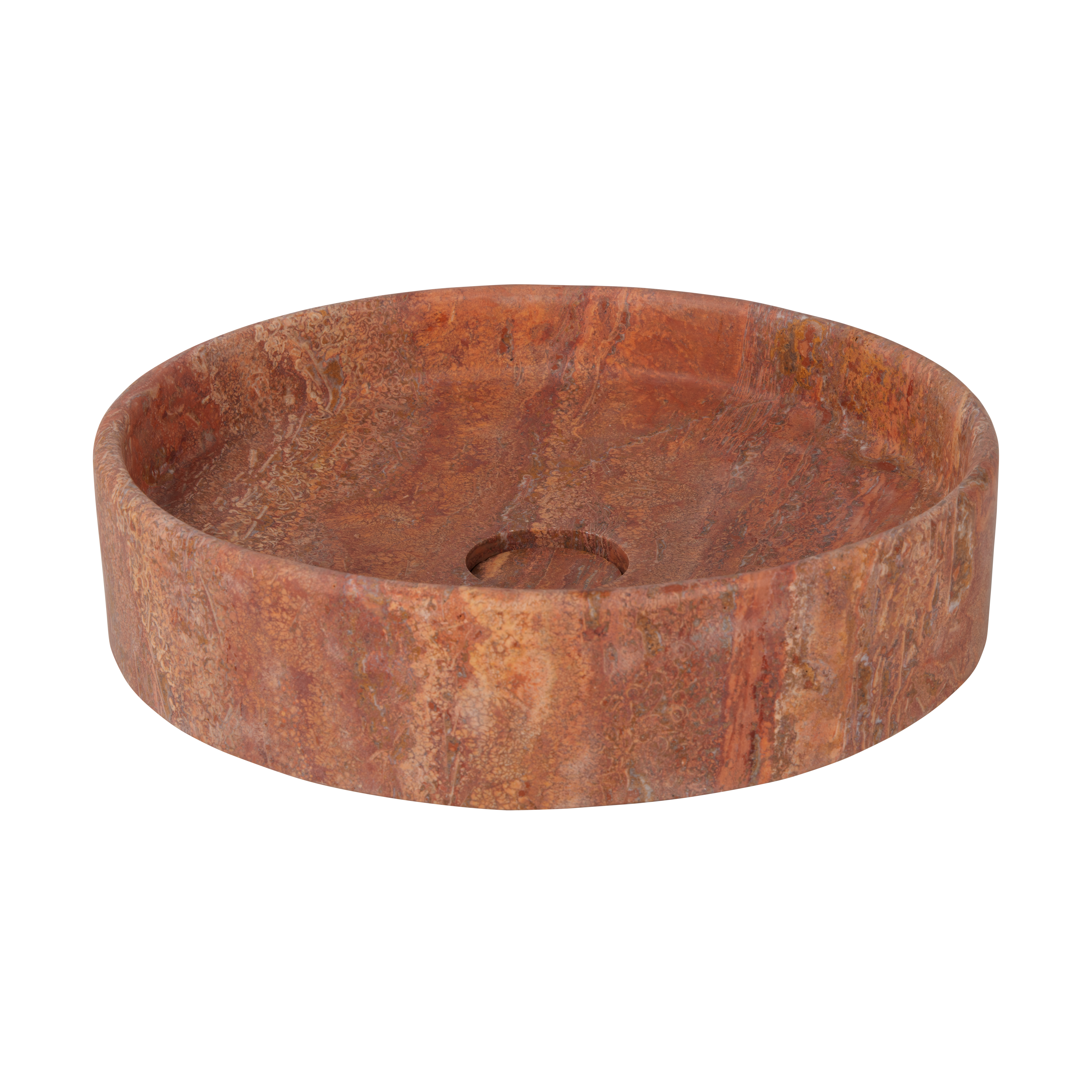 Pedra Round Basin RedTrav Side 2
