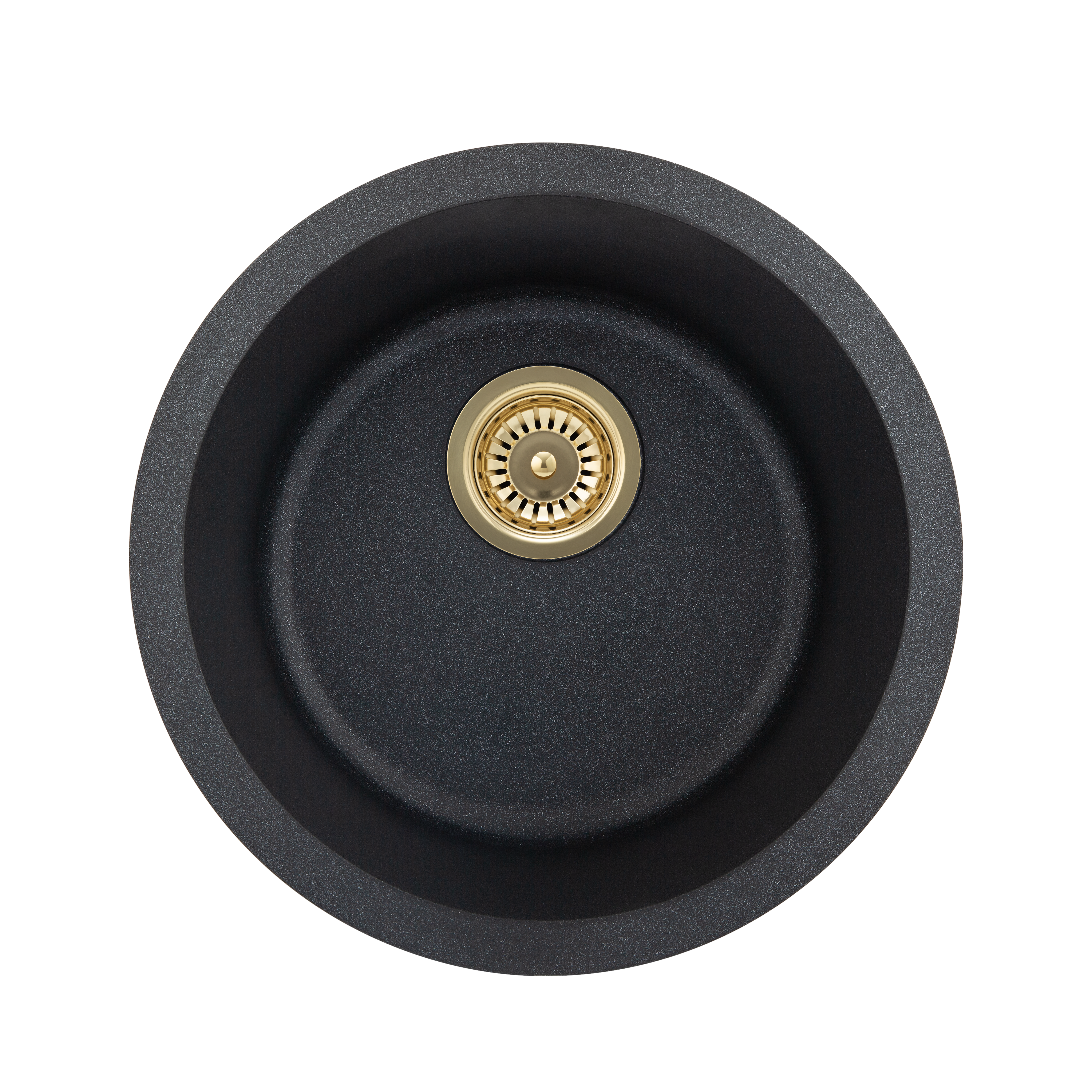 Vera Round Black Granite Sink BB waste