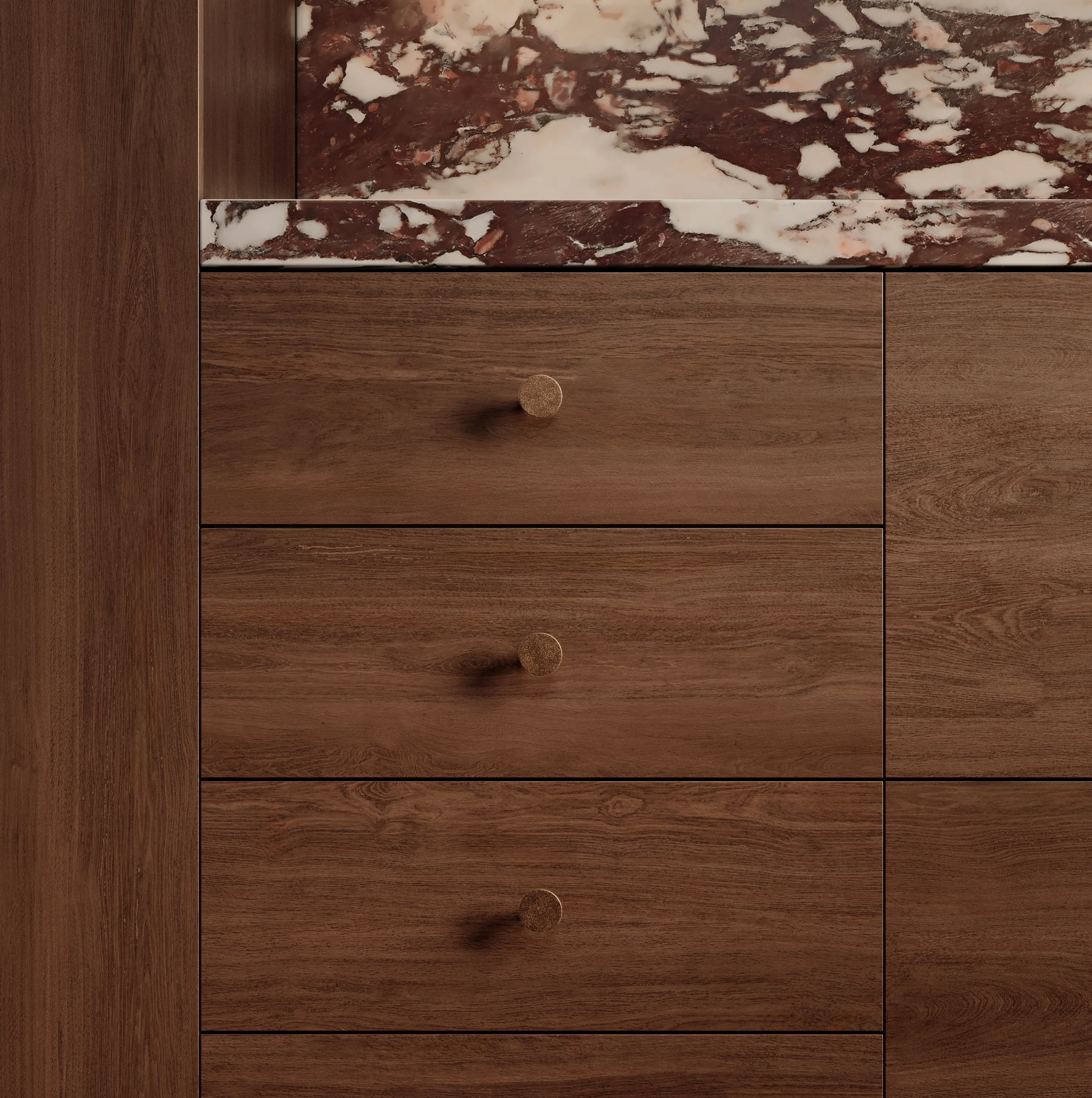 Close%20Up-View%20D Elsa%20Cabinet%20Knob Bronze