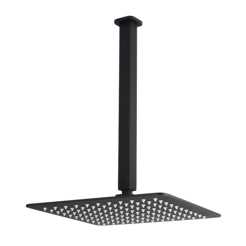 Nesso Shower Dropper & Head Set - Matte Black PVD