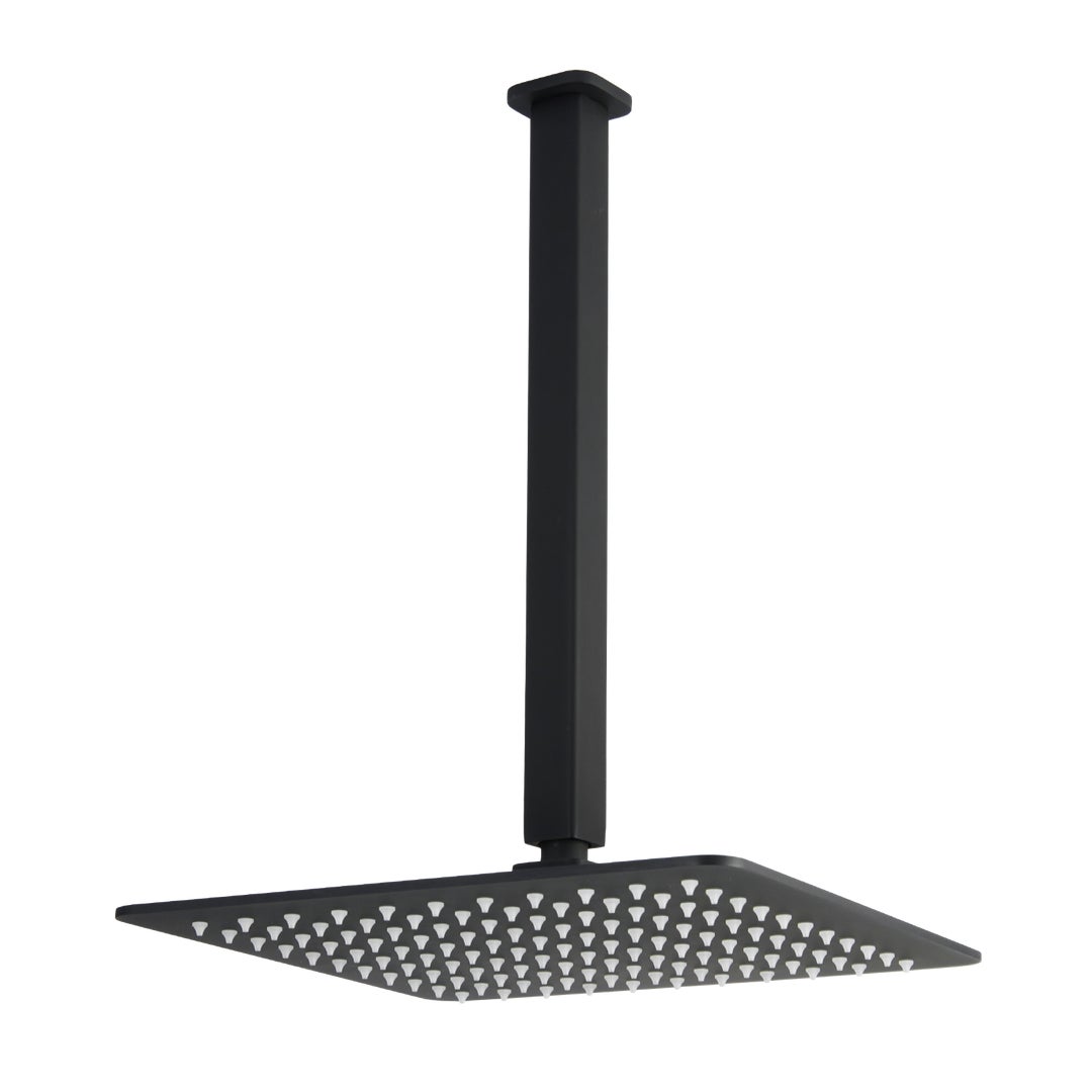 Nesso Shower Dropper & Head Set - Matte Black PVD