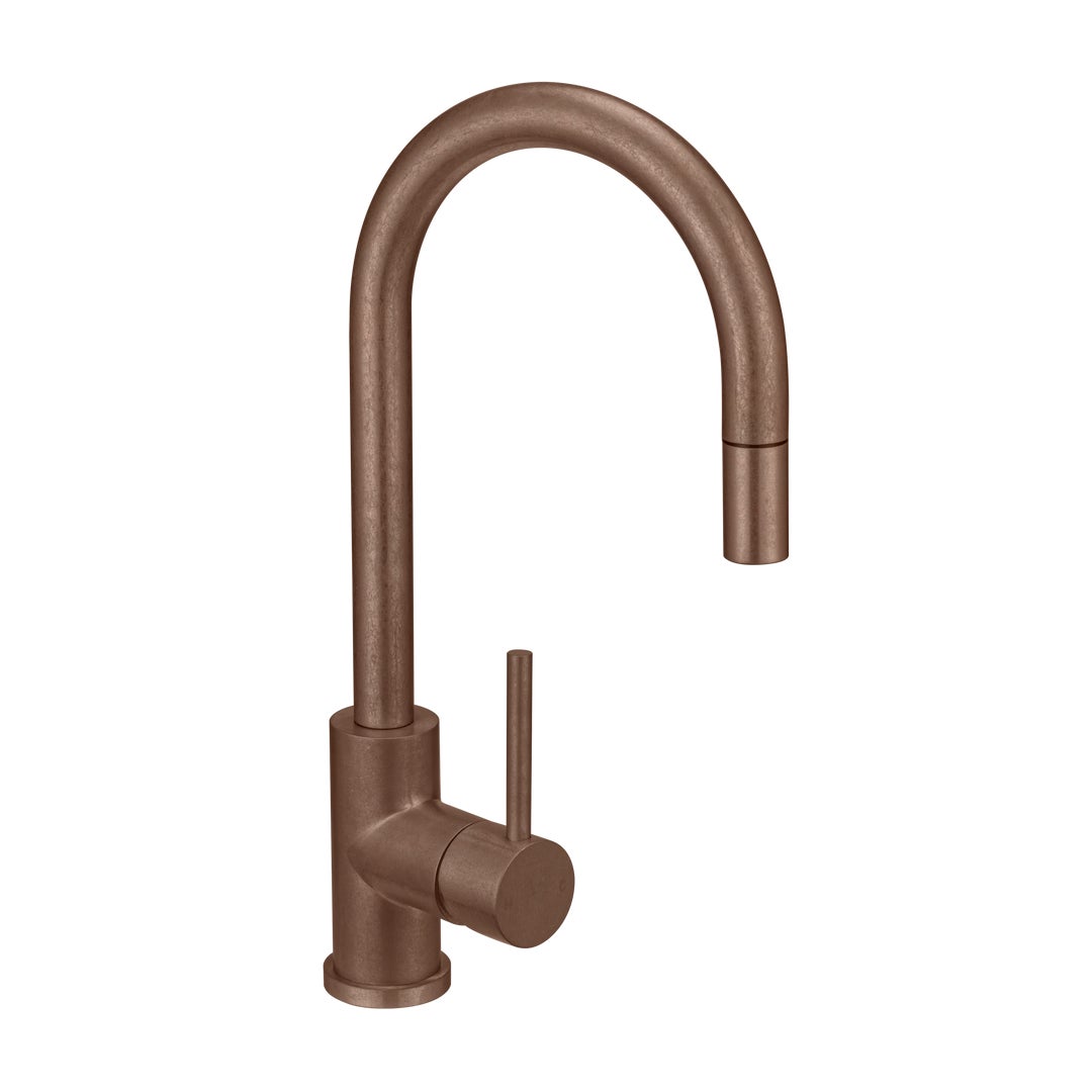 Elysian Commercial Pull-Out Kitchen Mixer - Antique Bronze