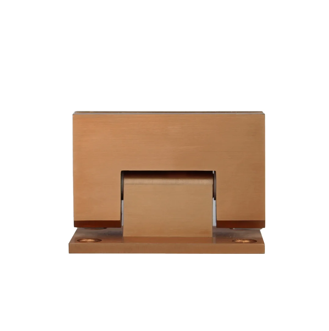 Kenzie Glass to Wall Shower Hinge - Brushed Copper - Feature