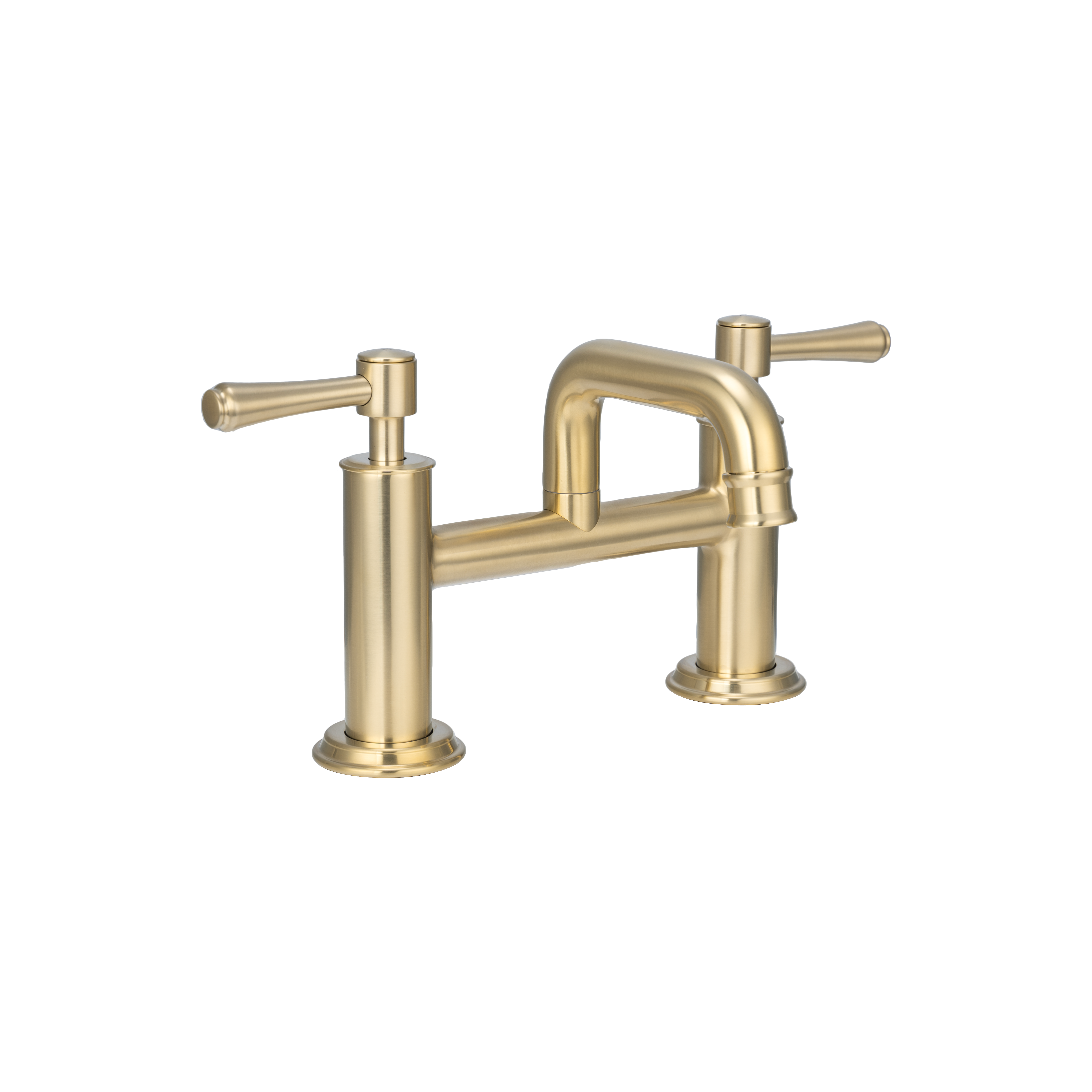 Kingsley Bench Mounted Bath Filler - Brushed Brass