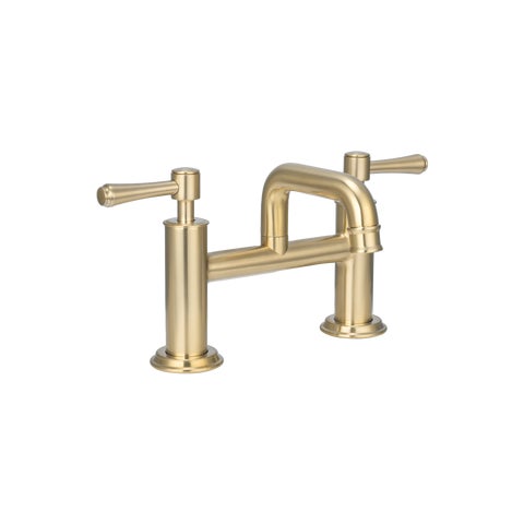 Kingsley Basin Bridge Mixer Tap - Brushed Brass