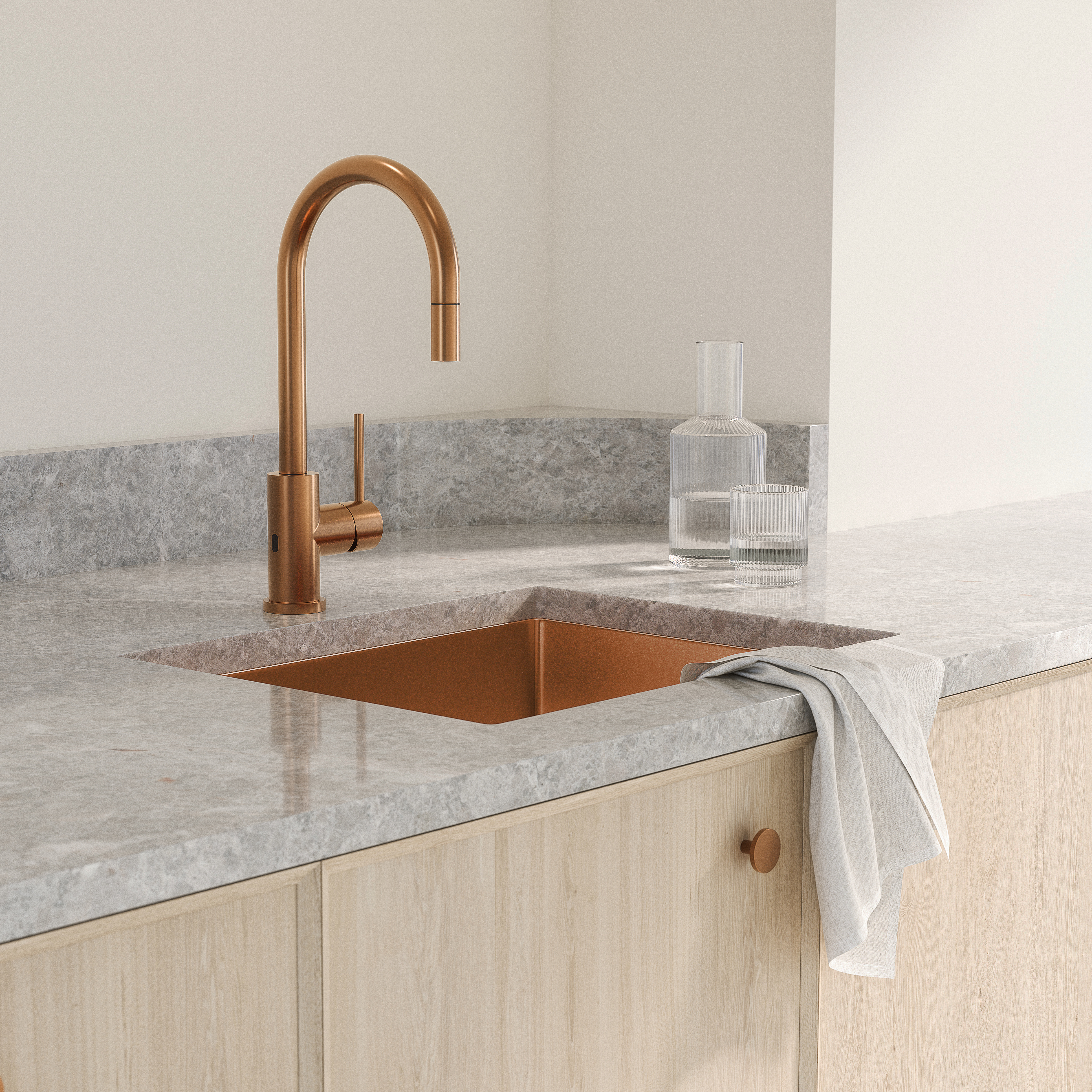 Elysian Sensor Commercial Pull Out Kitchen Mixer BC