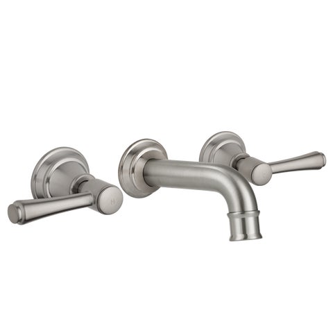 Kingsley Assembly Taps & Mini Spout Set - Brushed Nickel