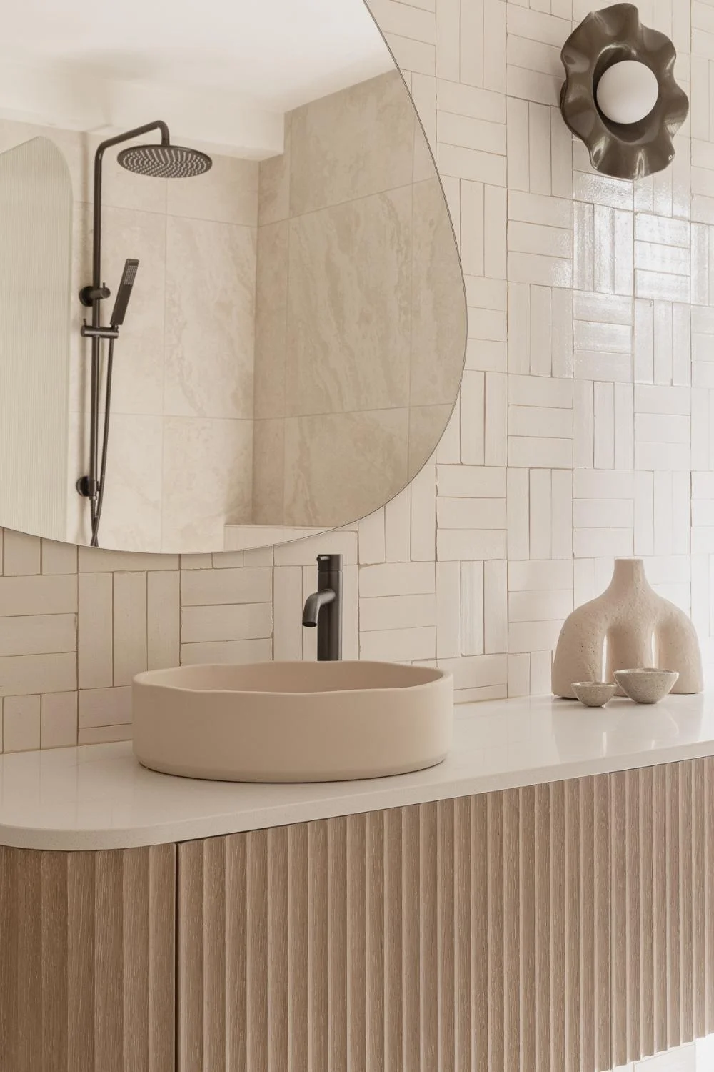 Bathroom Tiles Ideas Fluted Finger Tiles