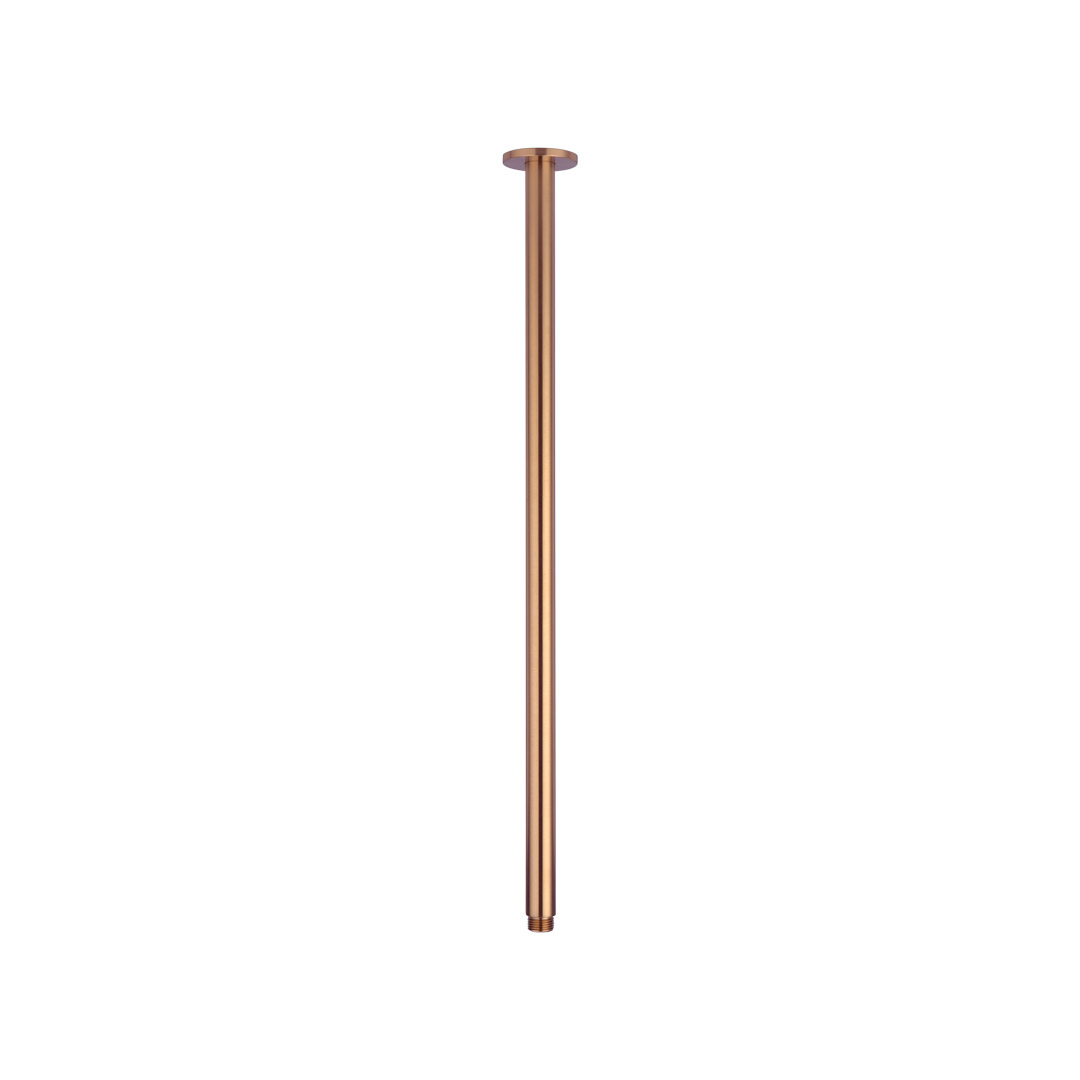 Shower Dropper Extended Round 600mm - Brushed Copper