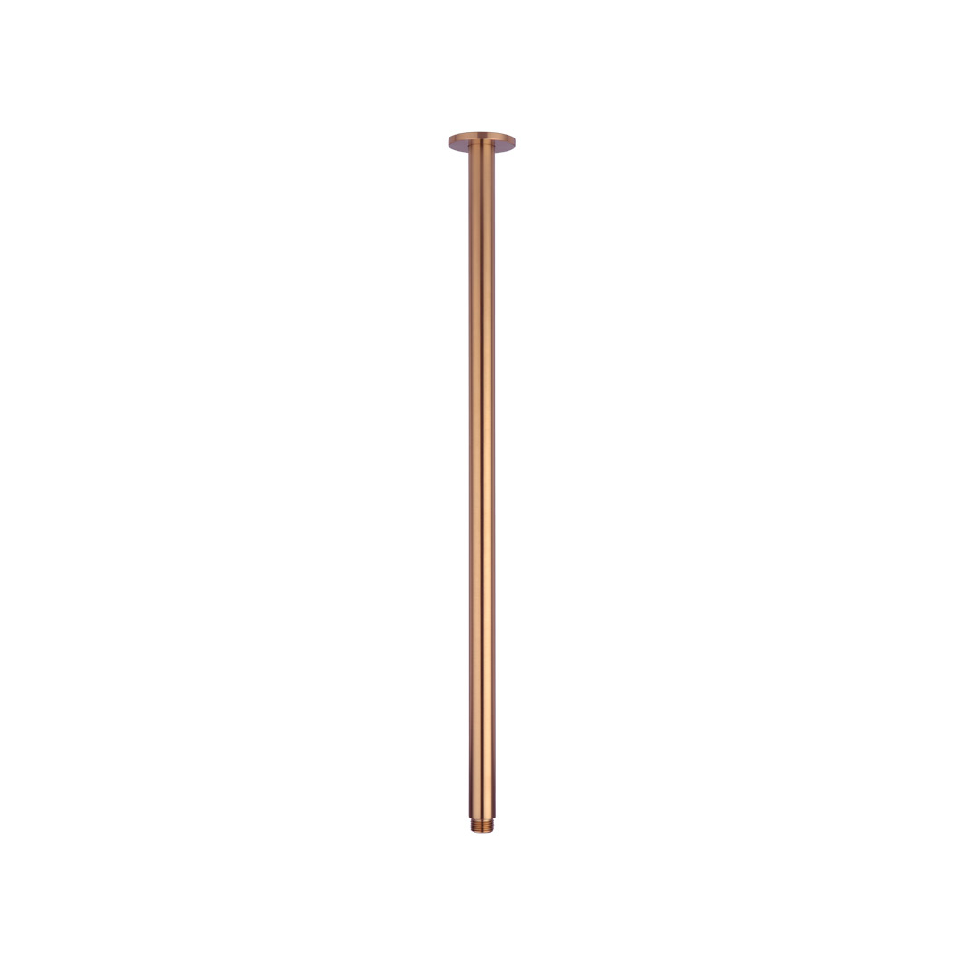 Shower Dropper Extended Round 600mm - Brushed Copper