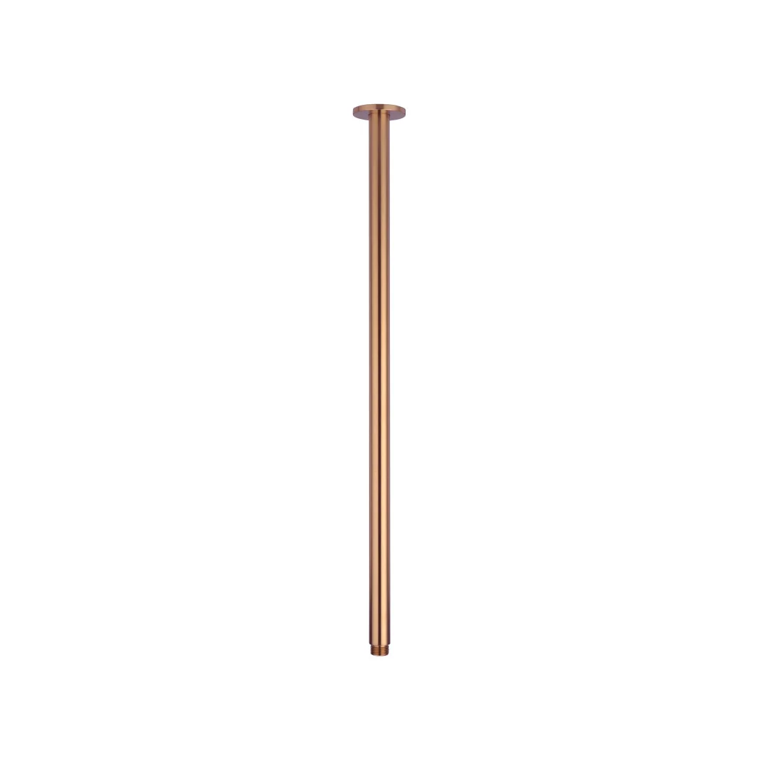 Shower Dropper Extended Round 600mm - Brushed Copper - Feature