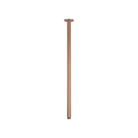 Shower Dropper Extended Round 600mm - Brushed Copper