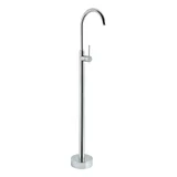 Elysian Floor Mounted Basin Bath Filler with Mixer - Chrome - Feature