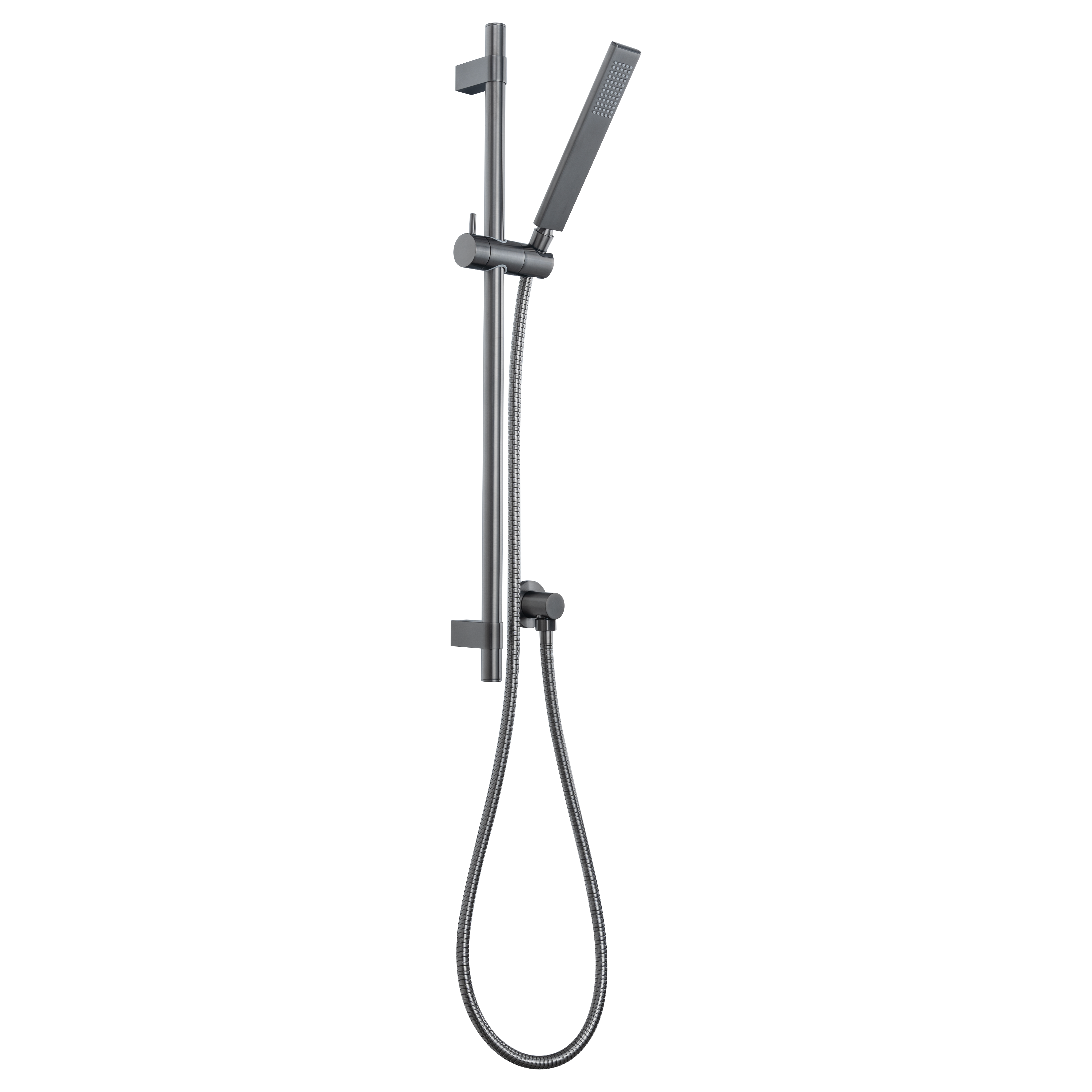 Elysian Adjustable Hand Shower Rail Set - Brushed Gunmetal