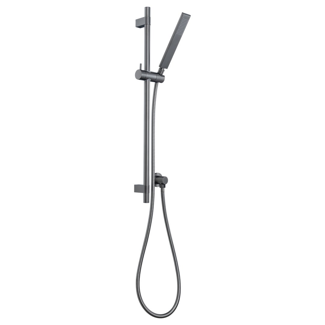 Elysian Adjustable Hand Shower Rail Set - Brushed Gunmetal