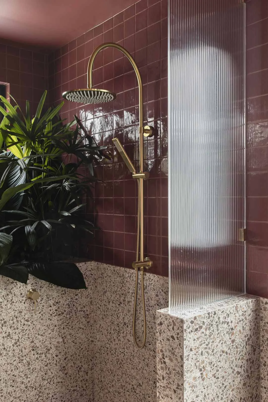 The-Savoy-Hotel-Inspired-Pink-Bathroom-Brass-Shower-Set