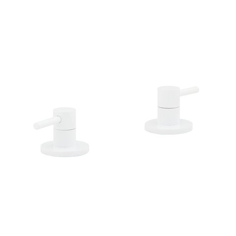 Elysian Assembly Bench-Mounted Taps - White
