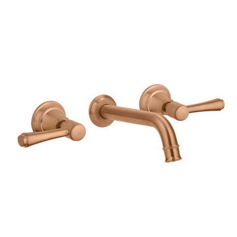 Kingsley Assembly Taps & Spout Set - Brushed Copper