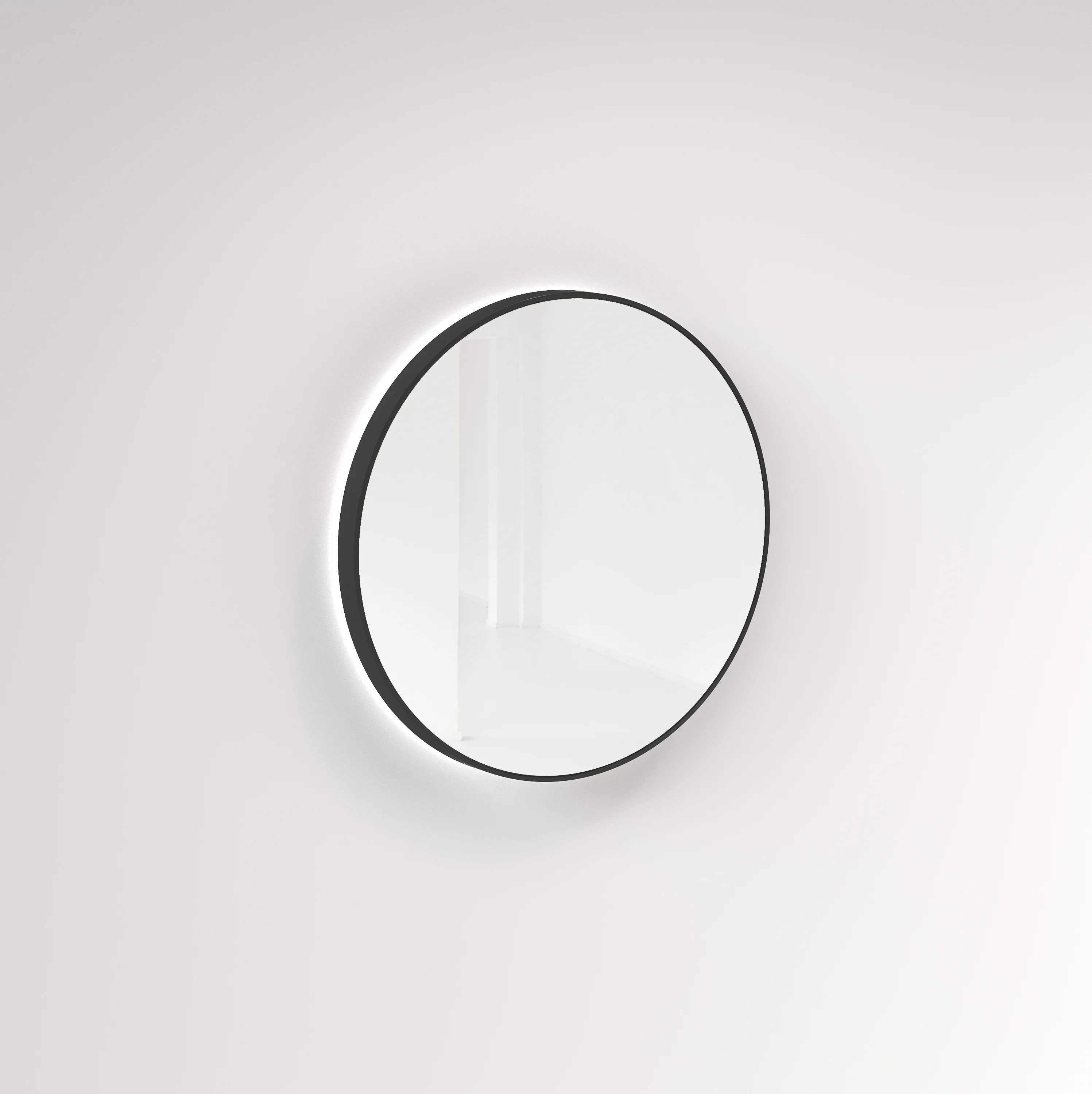 Saanti Handmade Double Trim LED Mirror 800mm  Brushed Gunmetal - Feature