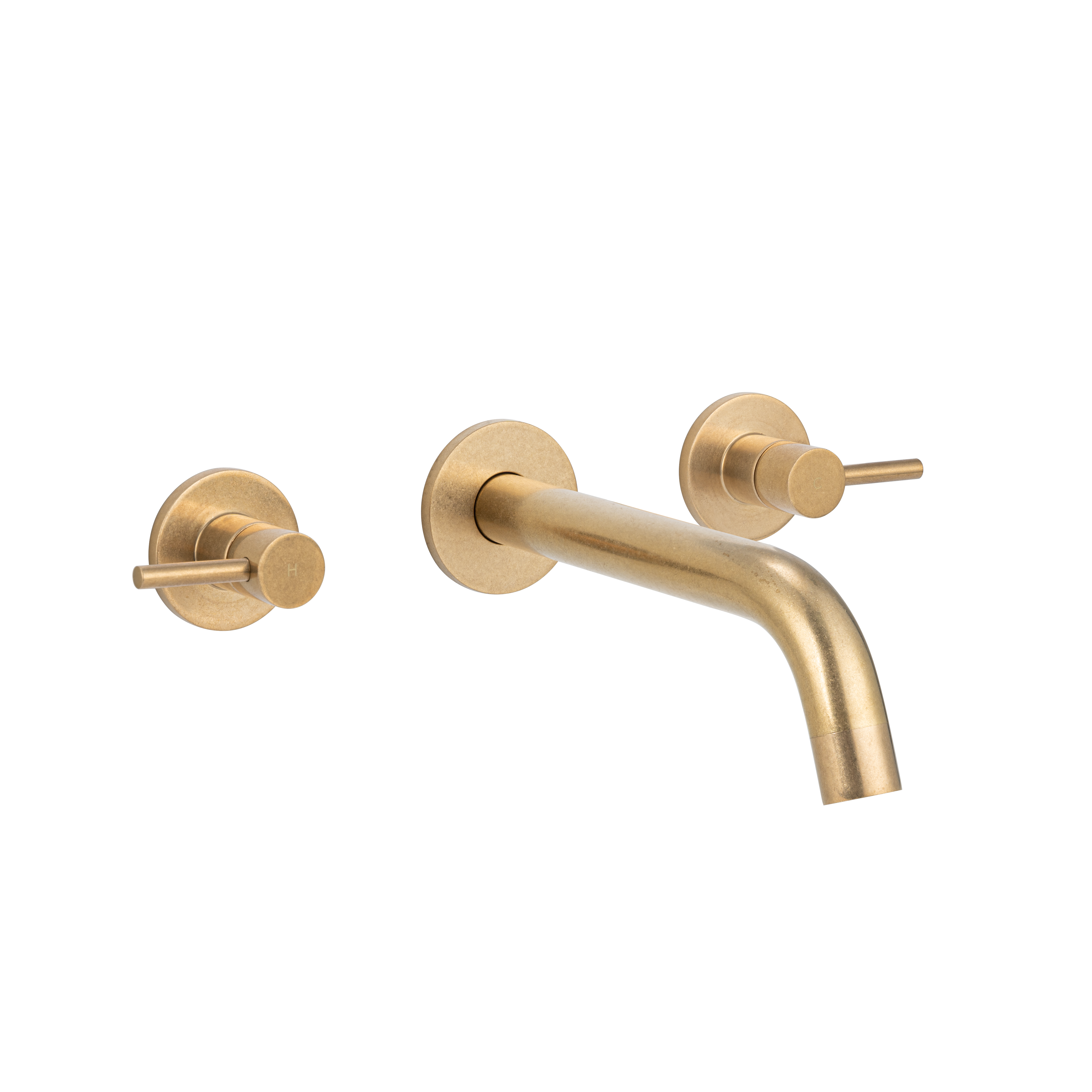 18967%20Elysian%20Assembly%20Taps%20%20%20Spout%20Set Side Tumbled%20Aged%20Brass