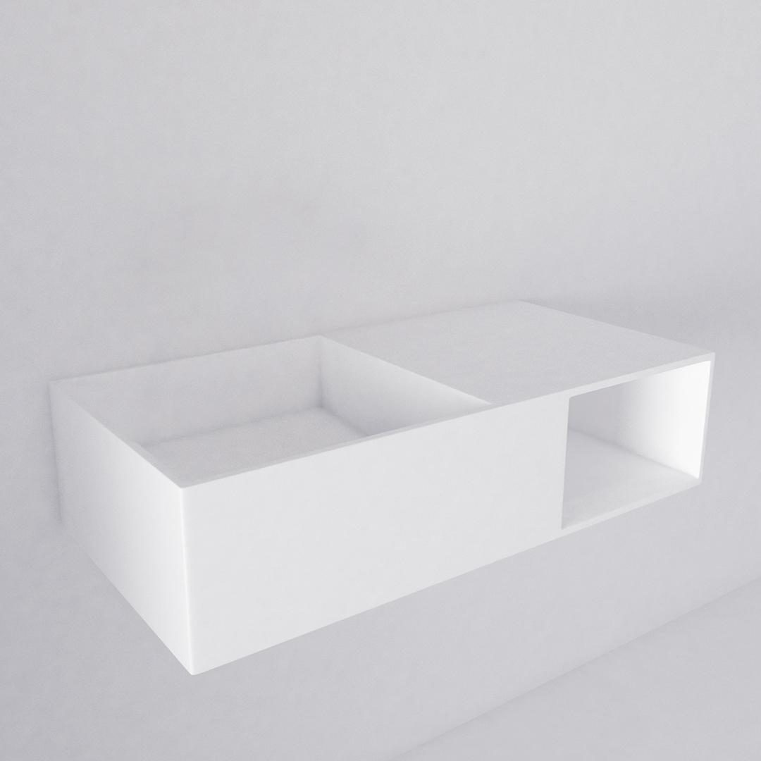 Samira Wall-Hung Basin - Matte White