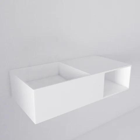 Samira Wall-Hung Basin - Matte White